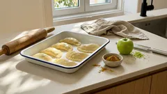 Empanadas de frango com caril e maçã verde no forno: estaladiças por fora, suculentas por dentro