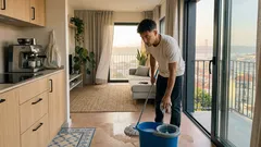 Cheiro a casa fechada? Um truque com bicarbonato na água da esfregona (com um cuidado importante)